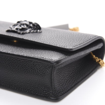 Versace Grained Calfskin Palazzo Chain Evening Bag Black 7 of 8