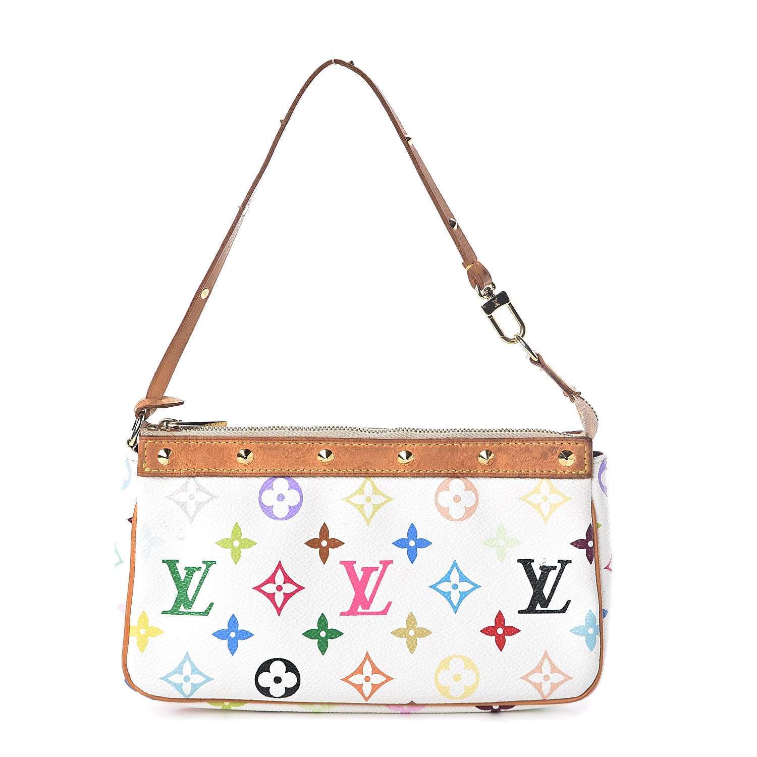 Louis Vuitton Monogram Multicolor Pochette Accessories White 1 of 9