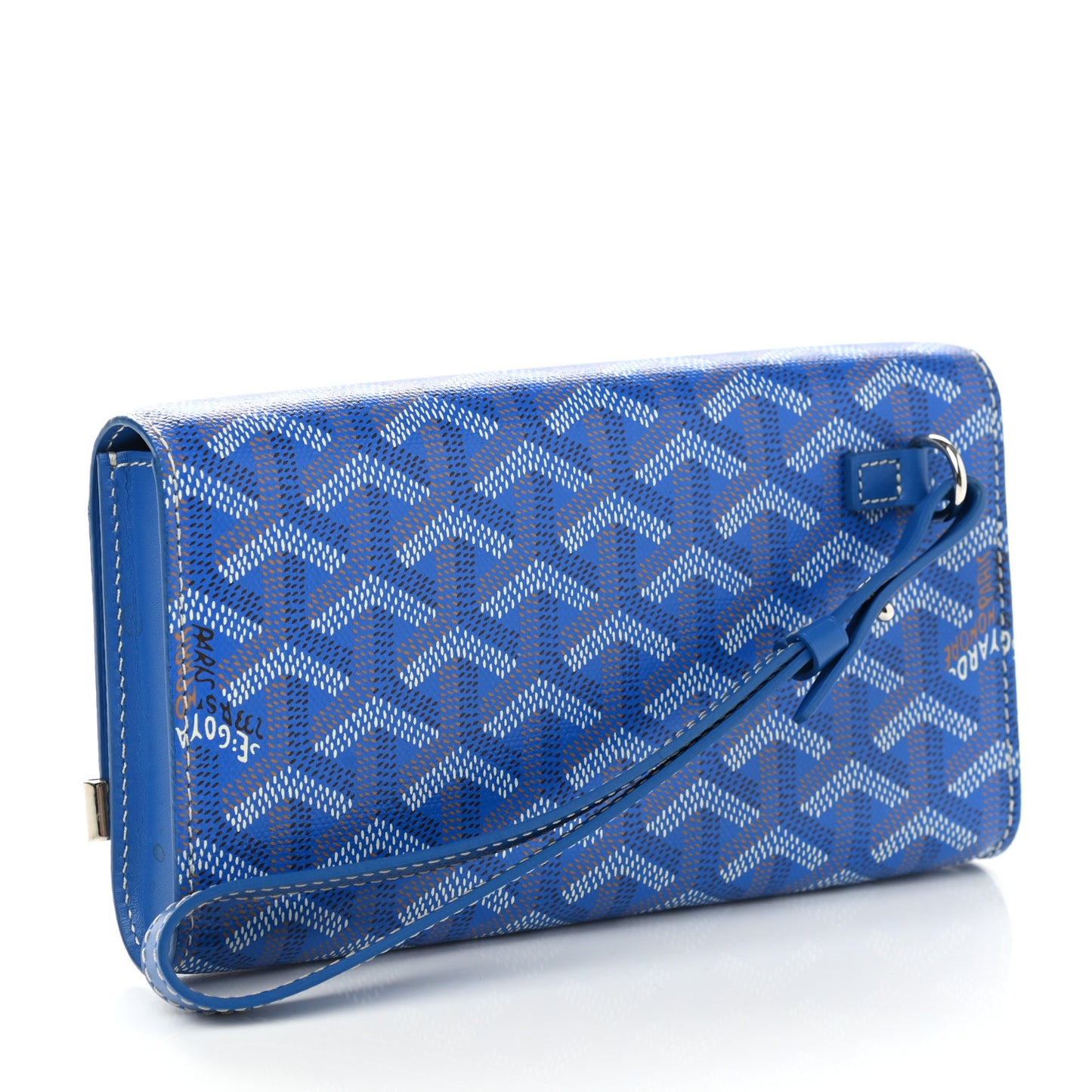 Goyardine Monte Carlo Bois Clutch Sky Blue
