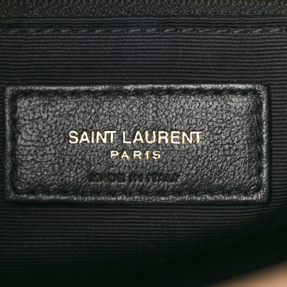 Saint Laurent Lambskin Quilted Medium Loulou Puffer Monogram Chain Satchel Dark Beige 6 of 10