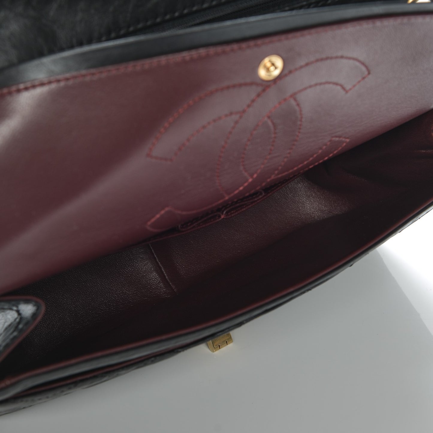 Aged Calfskin Quilted 2.55 Reissue 226 Flap Black