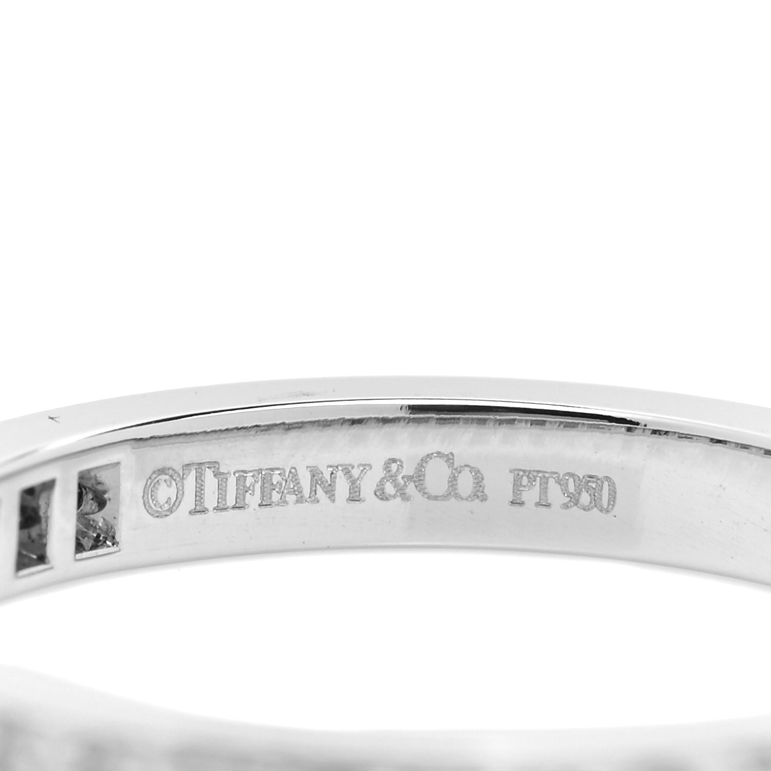 Tiffany Platinum Diamond Grace Half Circle Wedding Band Ring 48 4.5 4 of 4