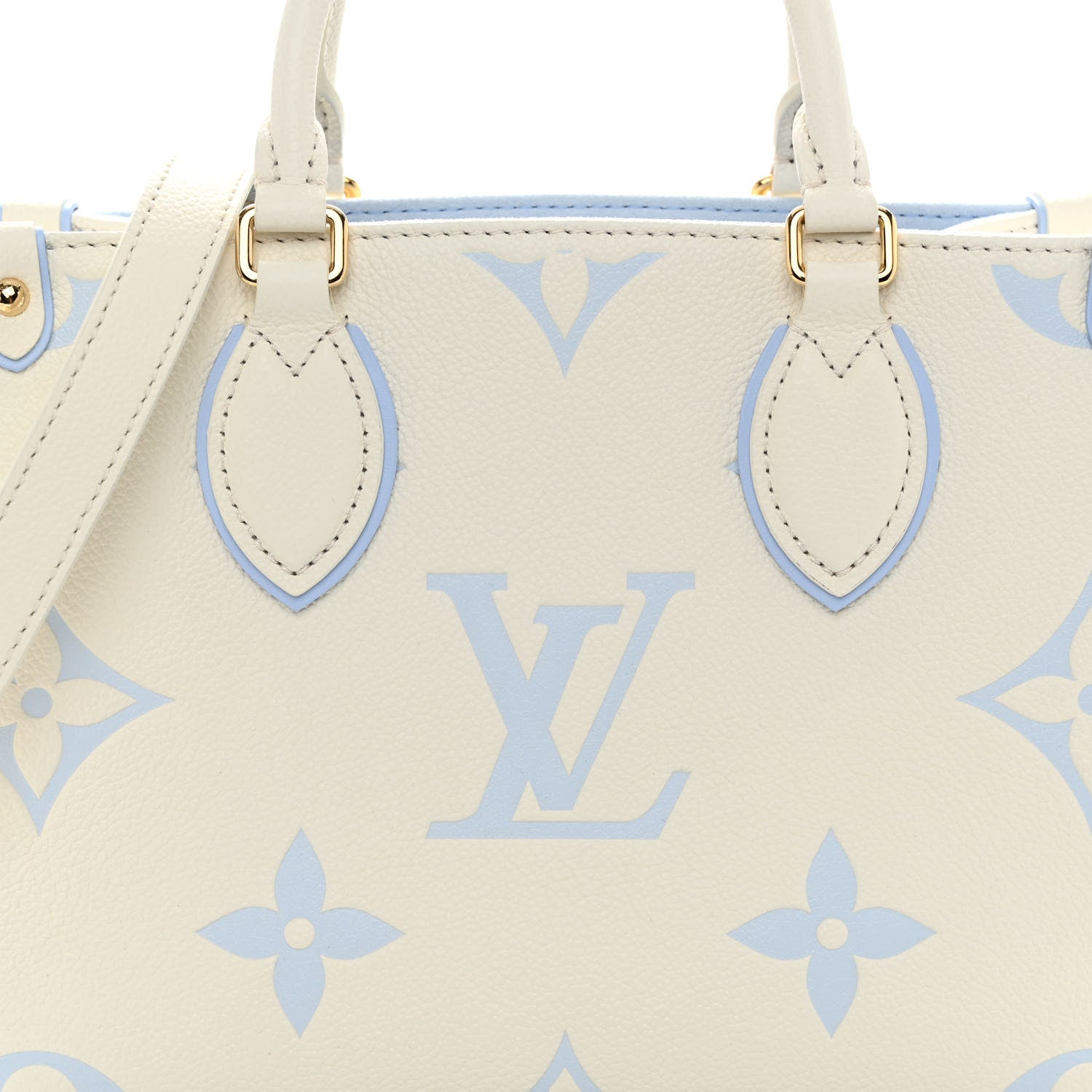 Louis Vuitton Empreinte Monogram Giant Onthego PM Latte Candy Blue 7 of 9