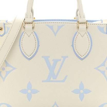 Louis Vuitton Empreinte Monogram Giant Onthego PM Latte Candy Blue 7 of 9