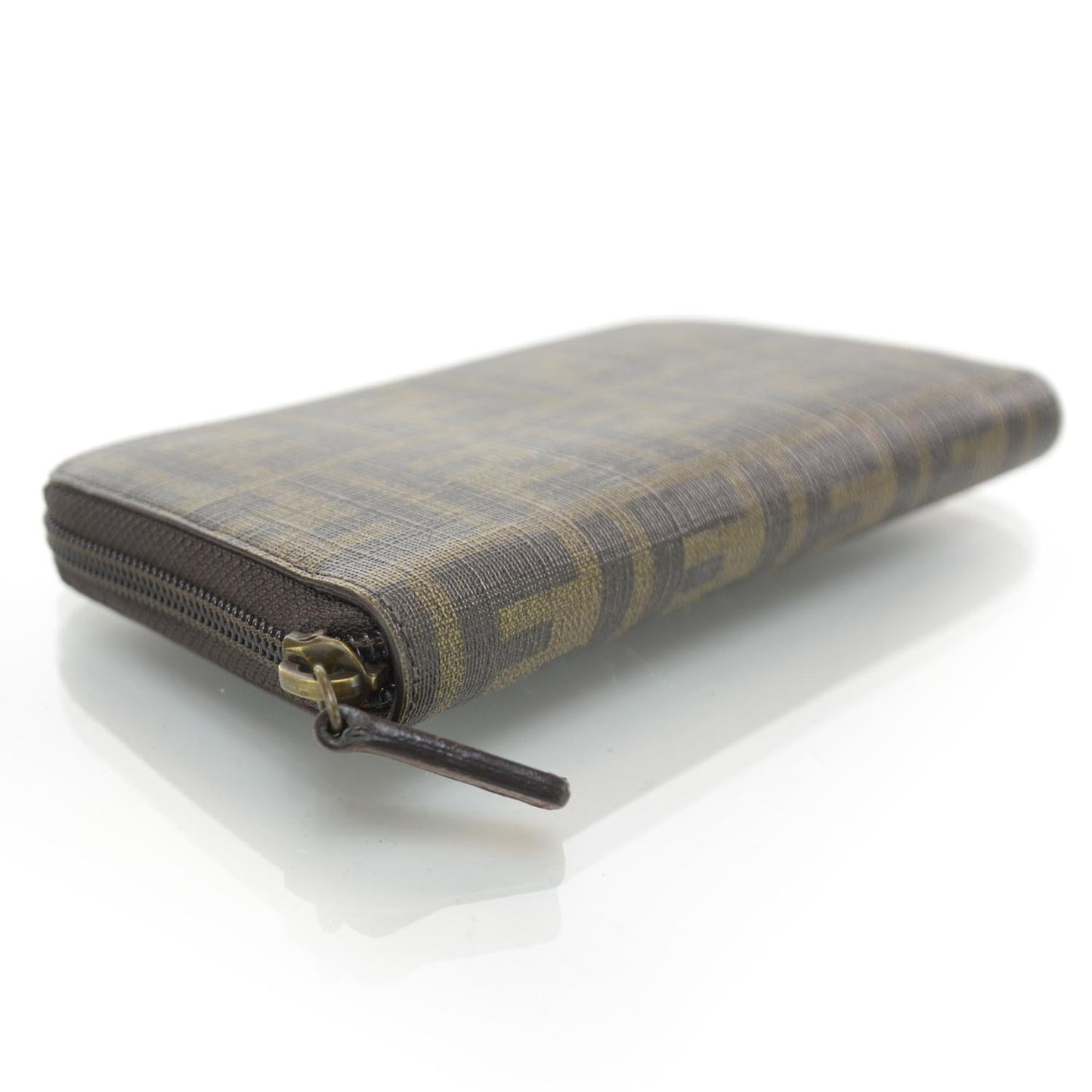 Zucca Spalmati Zip Around Wallet Tobacco Cioccolato