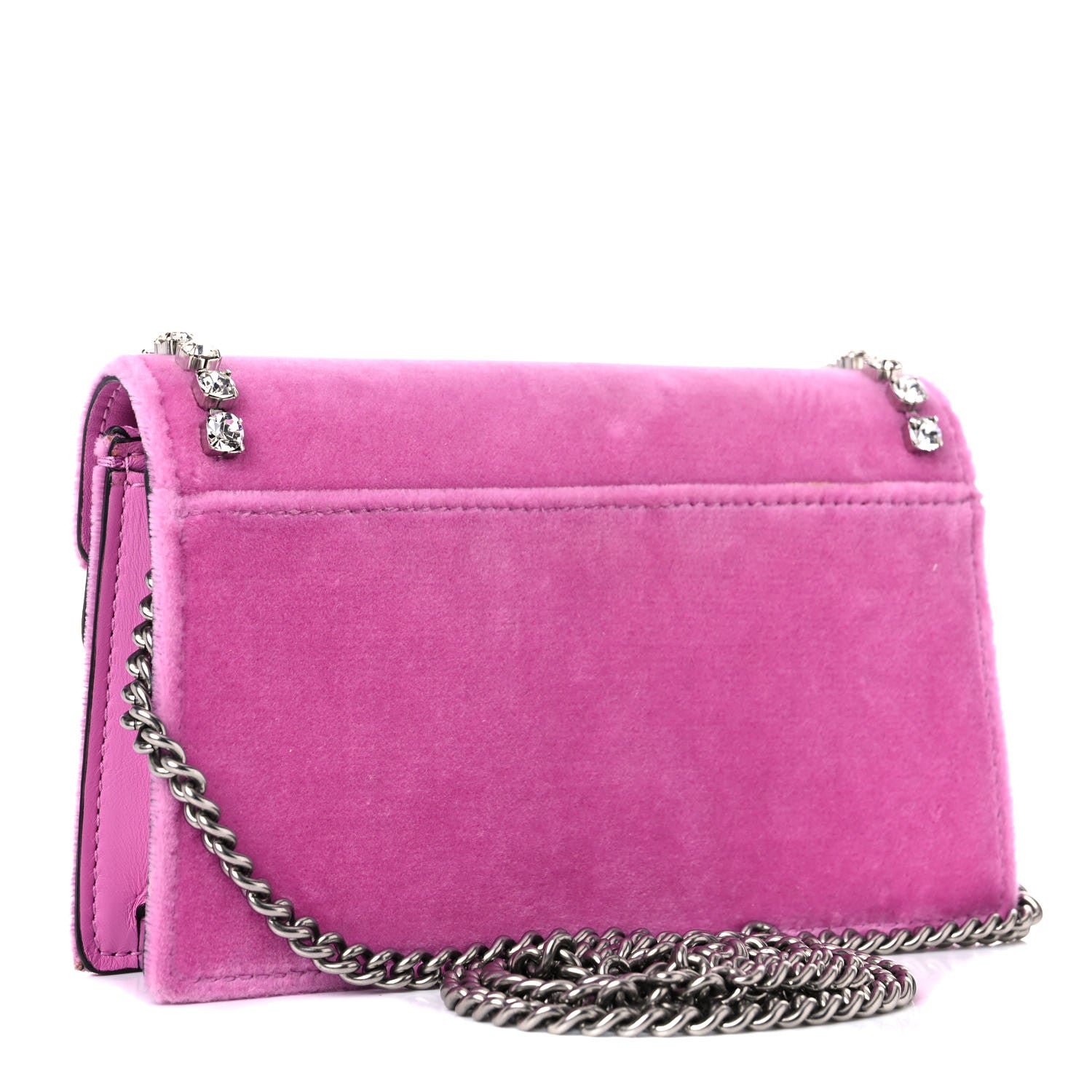 Gucci Velvet Crystal Super Mini Dionysus Shoulder Bag Malva 3 of 15