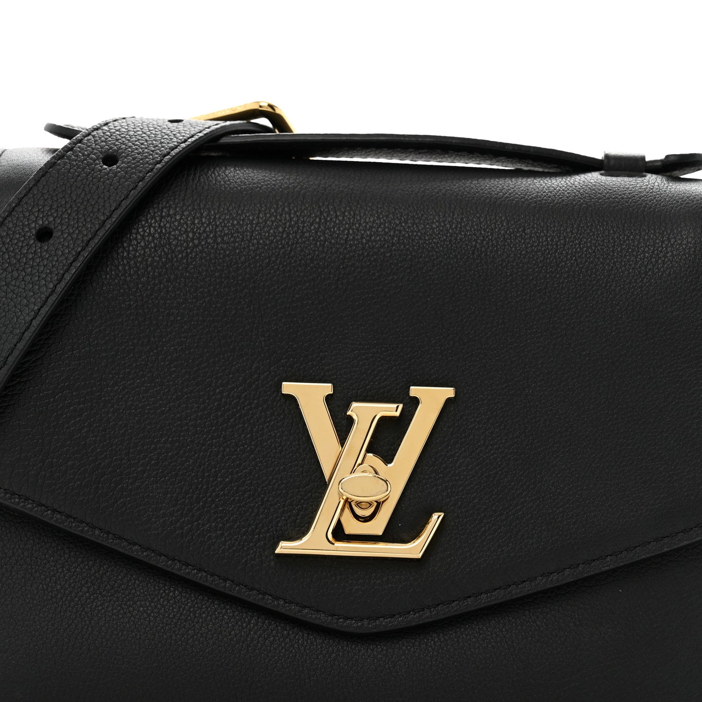 Grained Calfskin Lockme Oxford Black