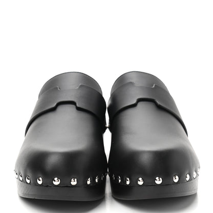 Hermes Calfskin Calya Mules 38 Black 2 of 7