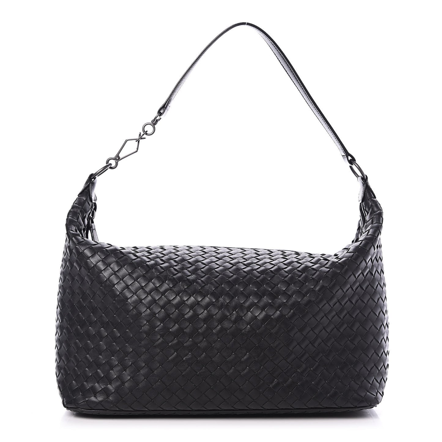 Nappa Intrecciato Shoulder Bag Black