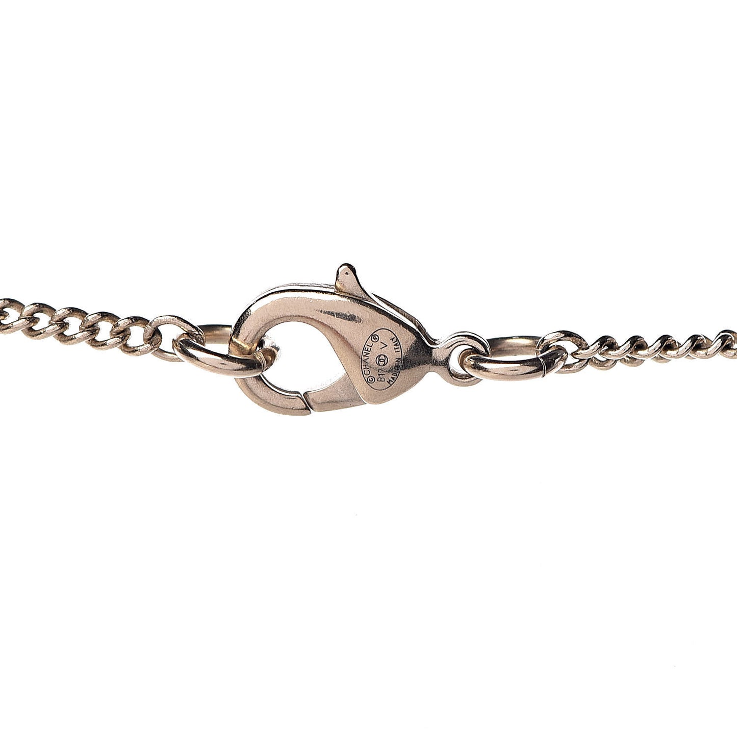Pearl CC Drop Necklace Gold