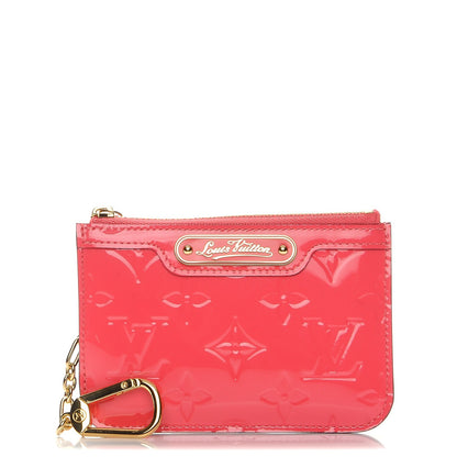Louis Vuitton Vernis Key Pouch Rose Litchi 1 of 8