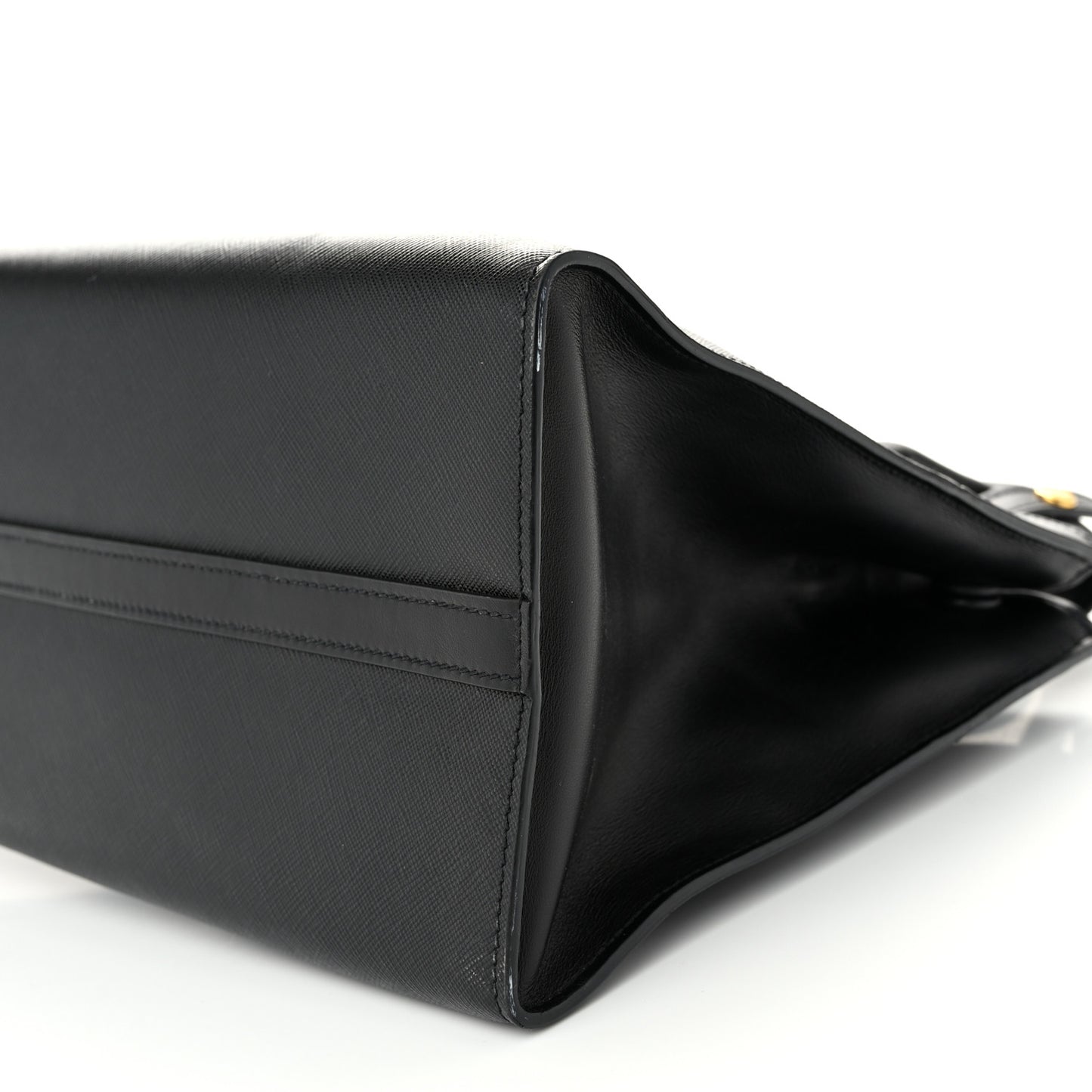 Saffiano City Calfskin Small Paradigme Bag Black