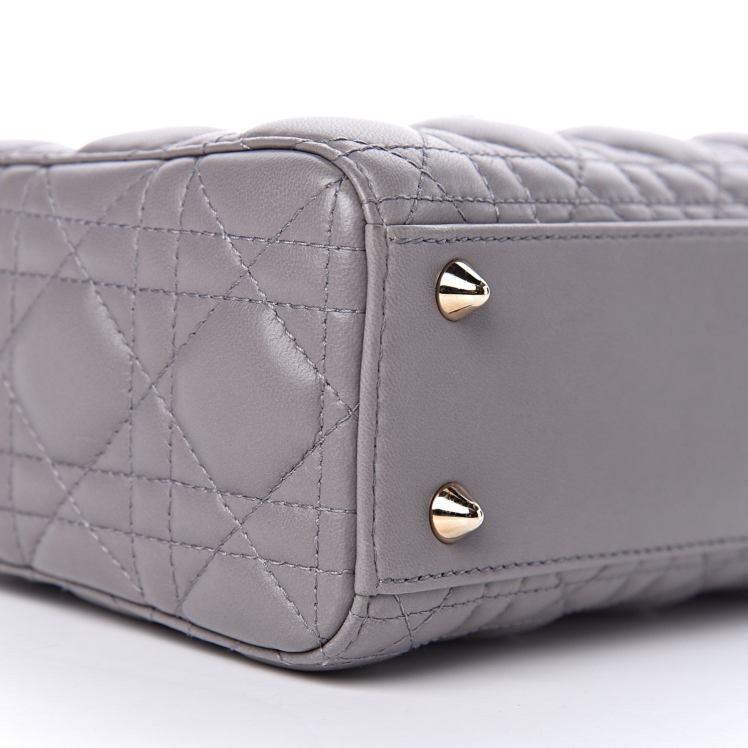 Christian Dior Lambskin Cannage Small Lucky Badges My Lady Dior Grey 8 of 11