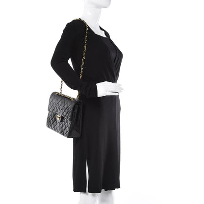 Chanel Lambskin Quilted Medium Double Flap Black 2 of 9