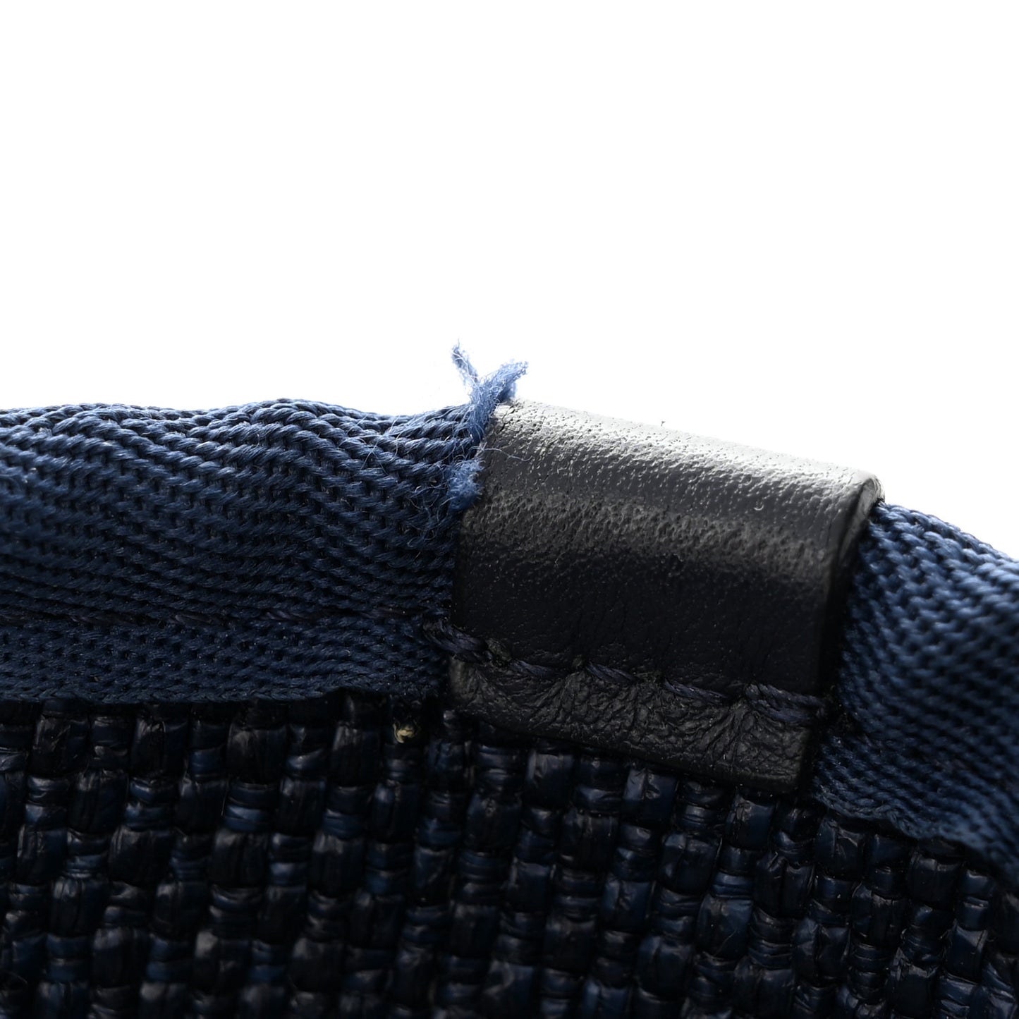 Woven Straw Raffia Small Deauville Tote Blue