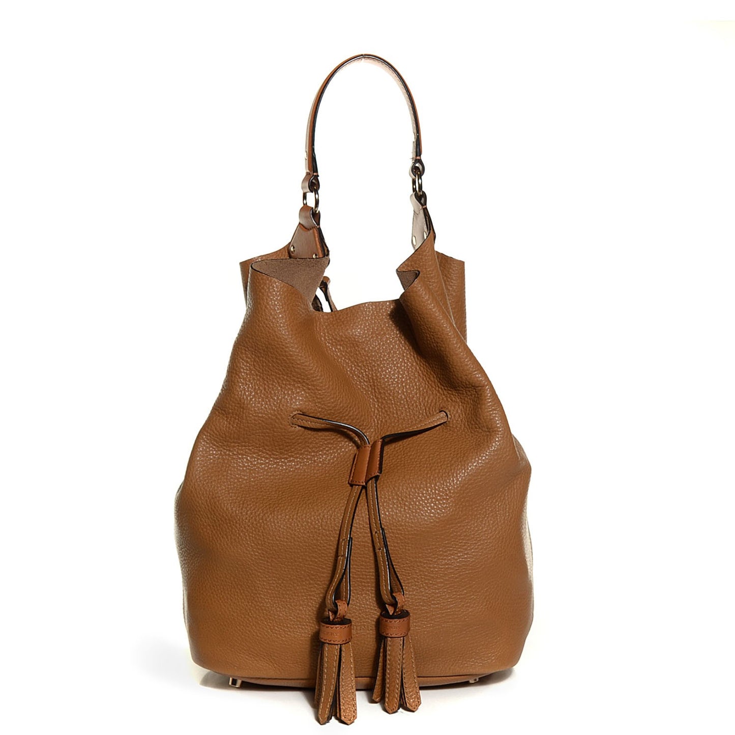 Grainy Calfskin Large Ashby Saddle Brown