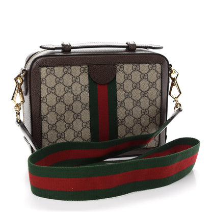 Gucci GG Supreme Web Small Ophidia Top Handle Shoulder Bag Brown 3 of 9