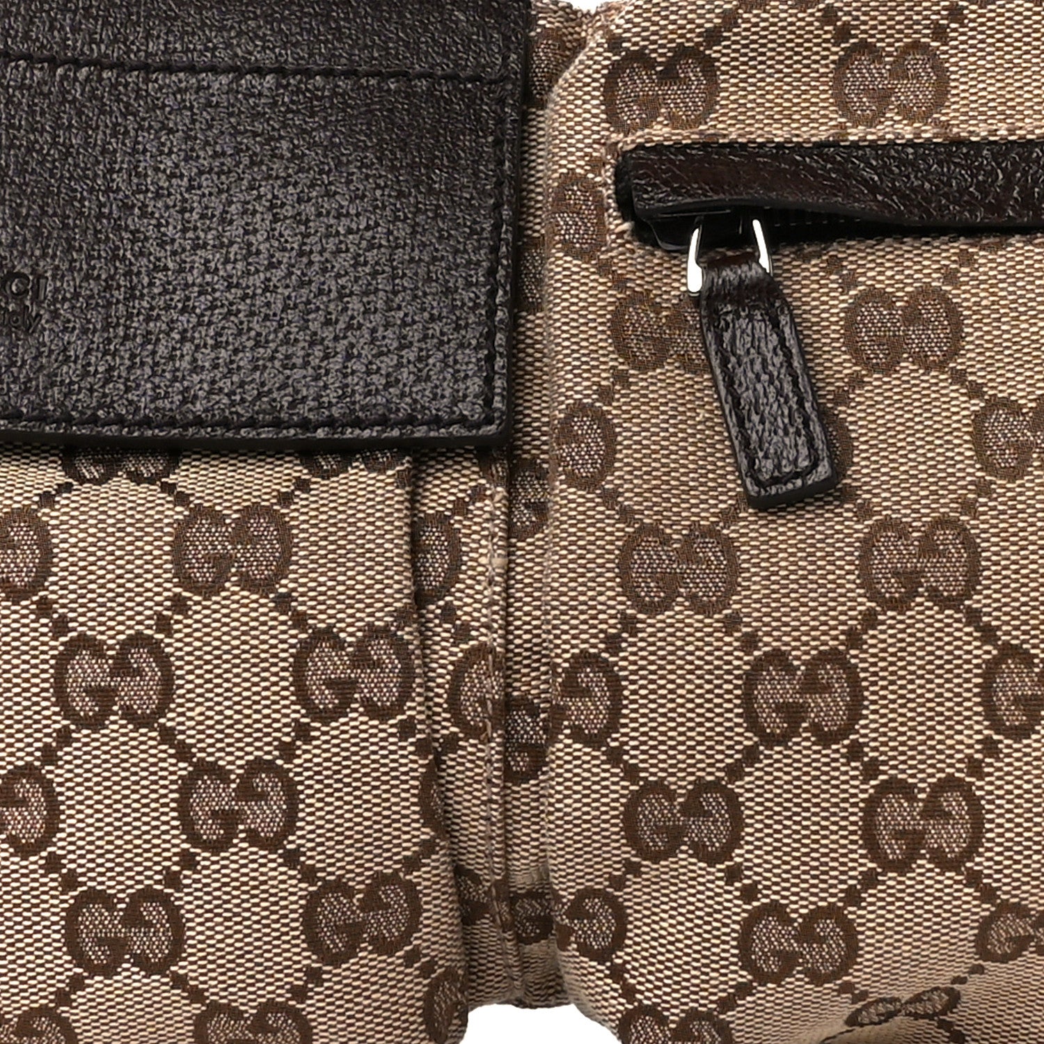 Gucci GG Monogram Web Double Pocket Belt Bag Dark Brown 12 of 15