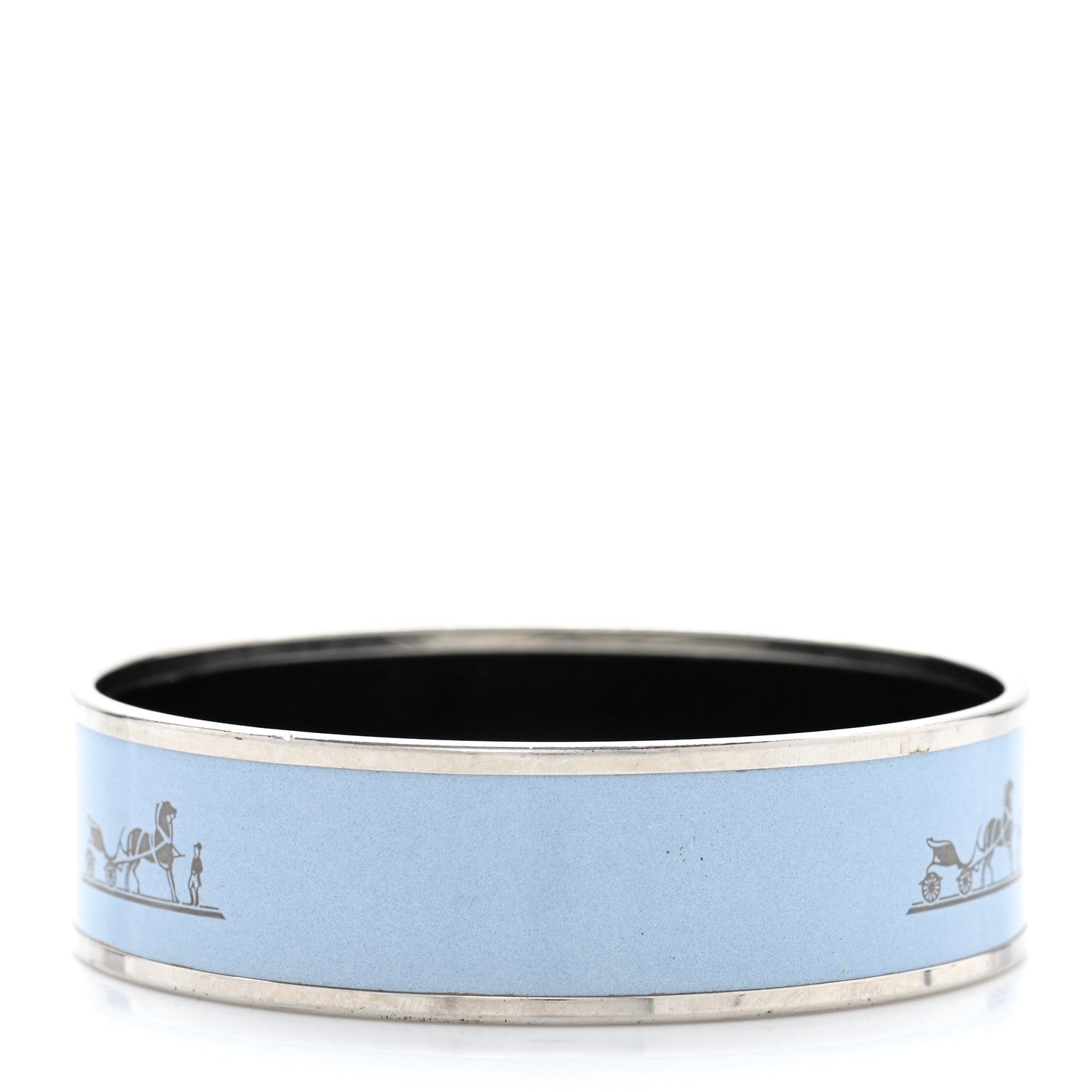 Hermes Enamel Printed Wide Caleche Bracelet 62 3 of 5