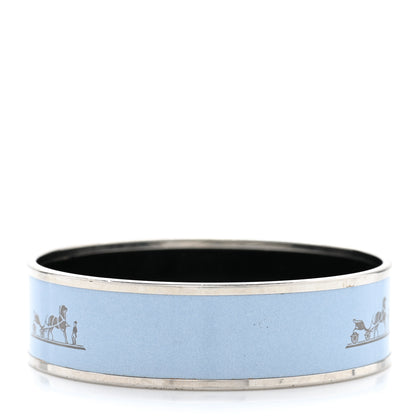 Hermes Enamel Printed Wide Caleche Bracelet 62 3 of 5