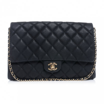 Chanel Iridescent Caviar Flap Clutch Bag Black 1 of 8
