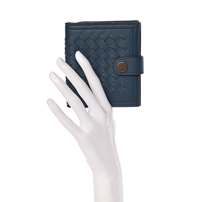 Bottega Veneta BOTTEGA VENETA Nappa Intrecciato French Wallet Petrol Bleu 2 of 9