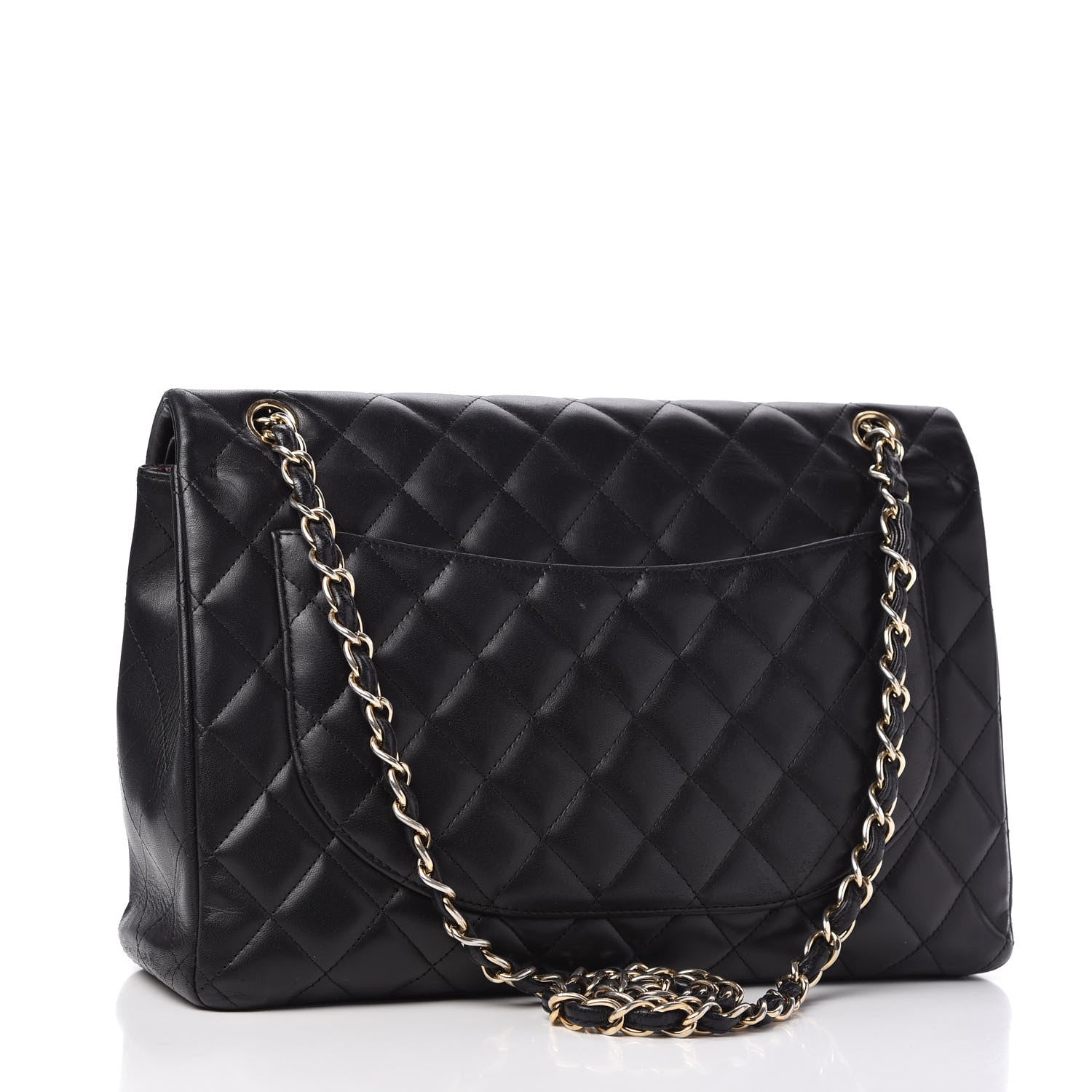 Chanel Lambskin Quilted Maxi Double Flap Black 3 of 10