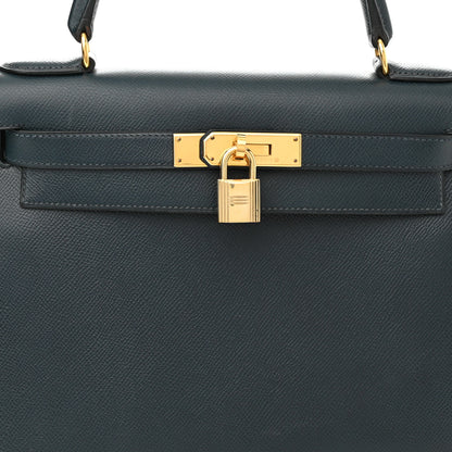 Hermes Courchevel Kelly Sellier 28 Bleu Marine 8 of 18