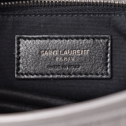Saint Laurent Crinkled Calfskin Matelasse Monogram Medium Niki Chain Satchel Fog 7 of 11