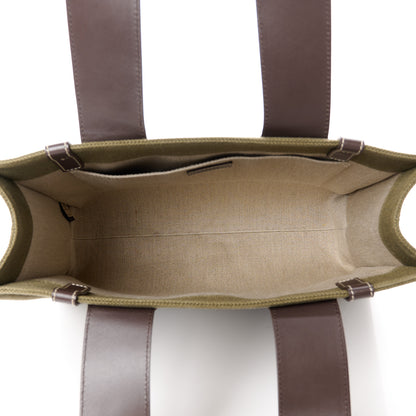 Chloe Linen Calfskin Medium Woody Tote Warm Green 5 of 14