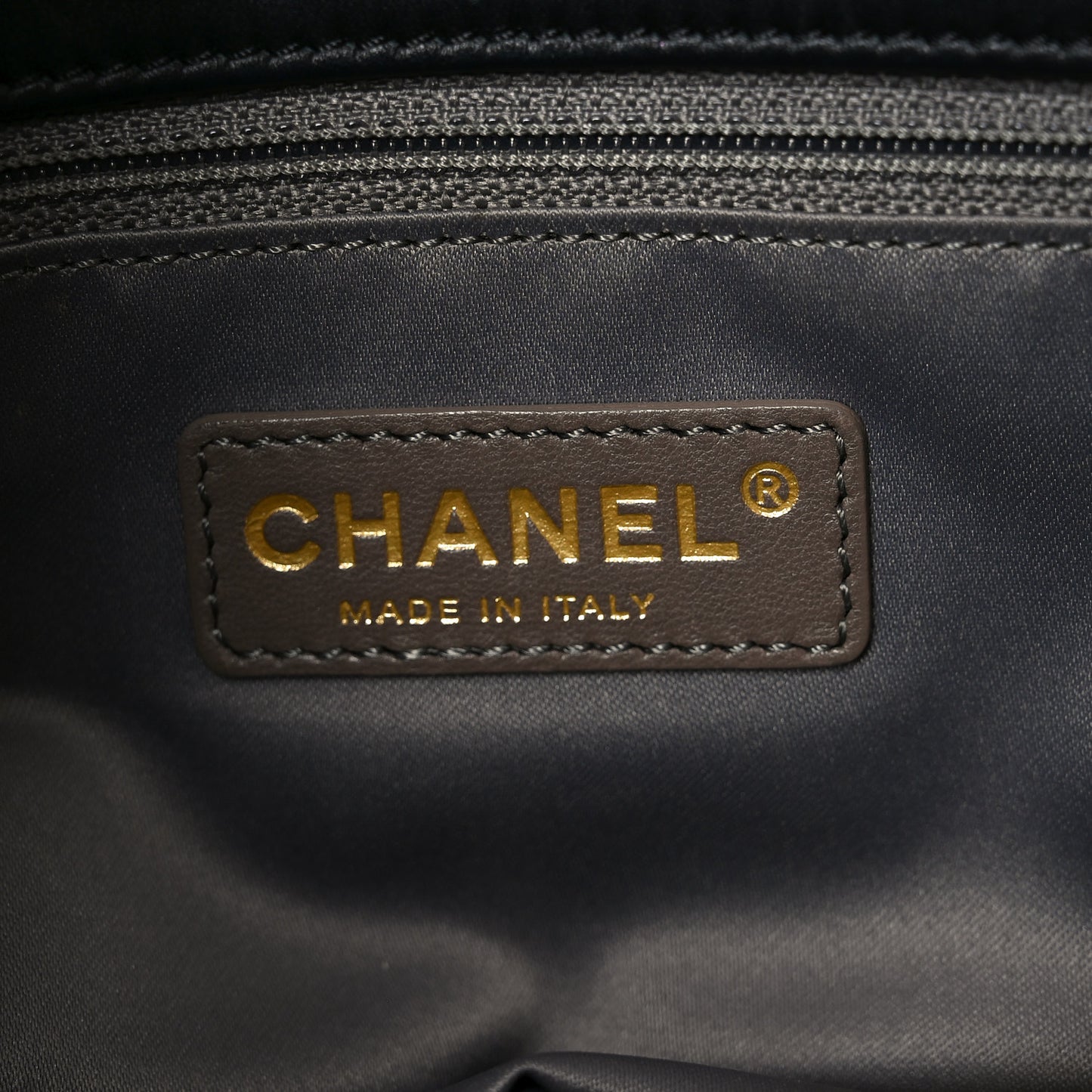 Calfskin Quilted Stitch Triptych Tote Black