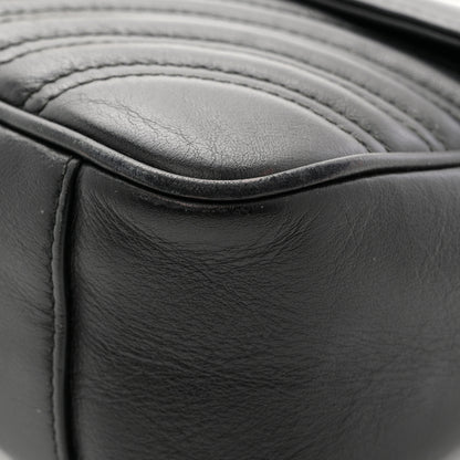 Gucci Calfskin Matelasse Small GG Marmont Shoulder Bag Black 12 of 14