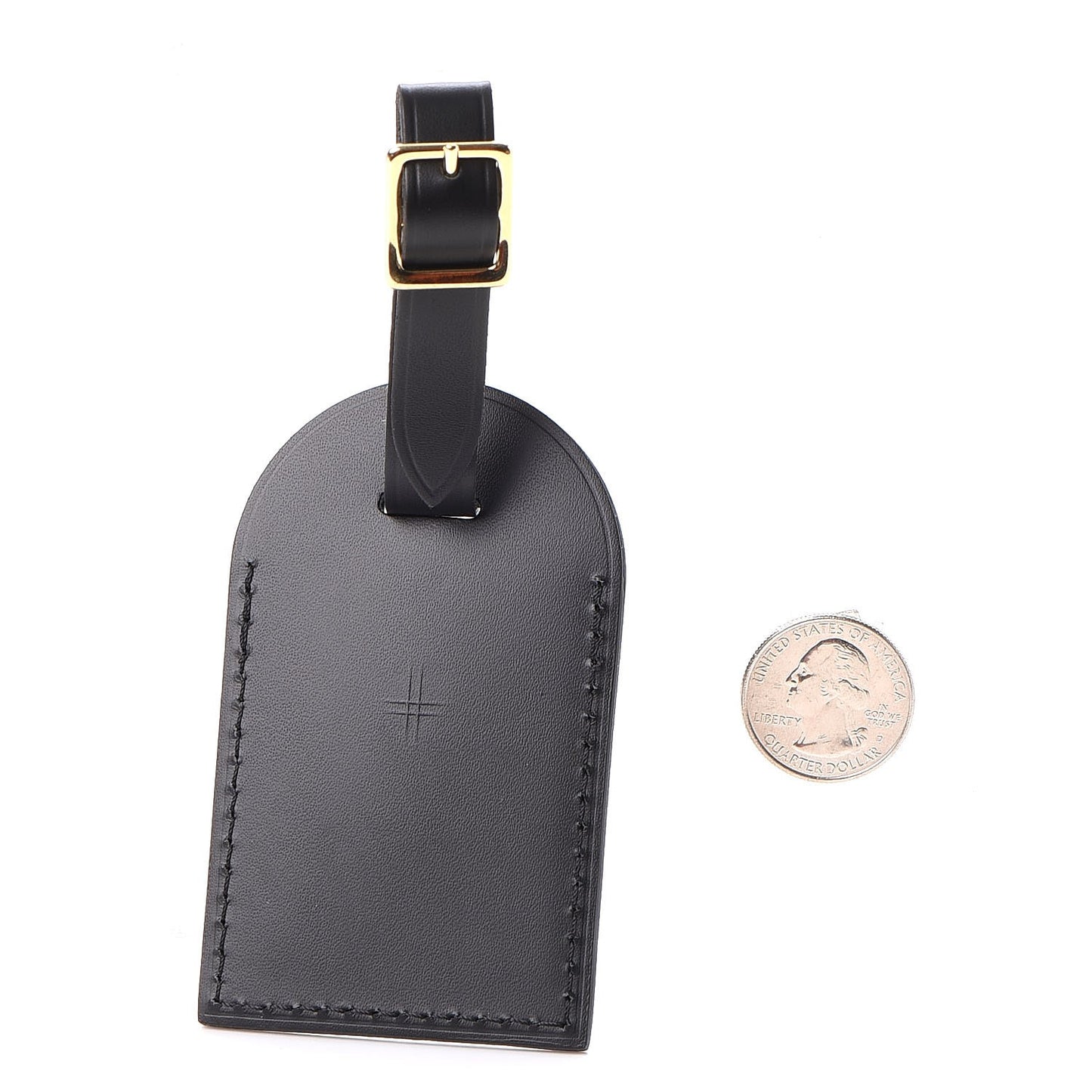 Calfskin Luggage Tag Black