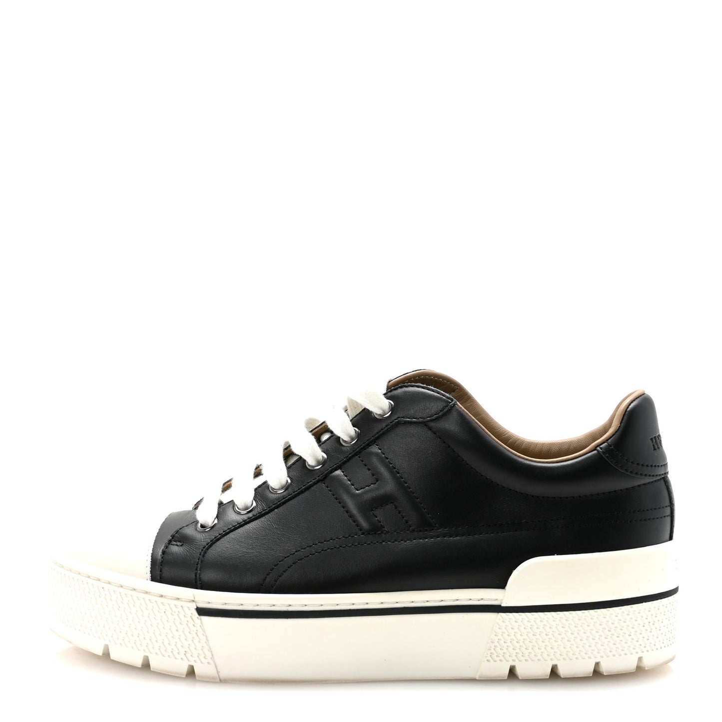 Calfskin Womens Voltage Sneakers 38 Black