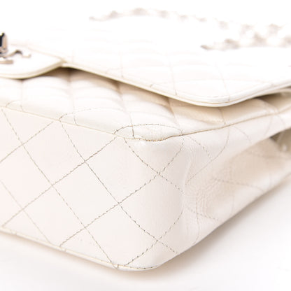 Chanel Caviar Quilted Medium Double Flap White 27 of 29