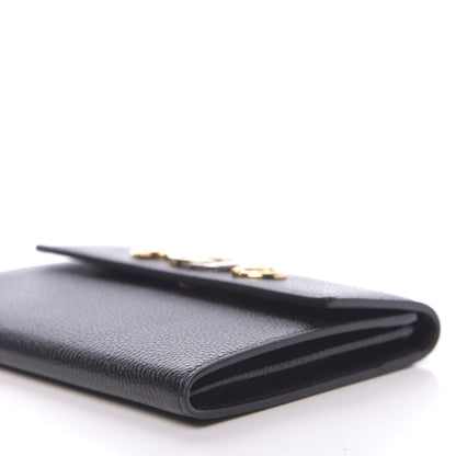 Gucci Grainy Calfskin Zumi Flap Card Case Black 9 of 10