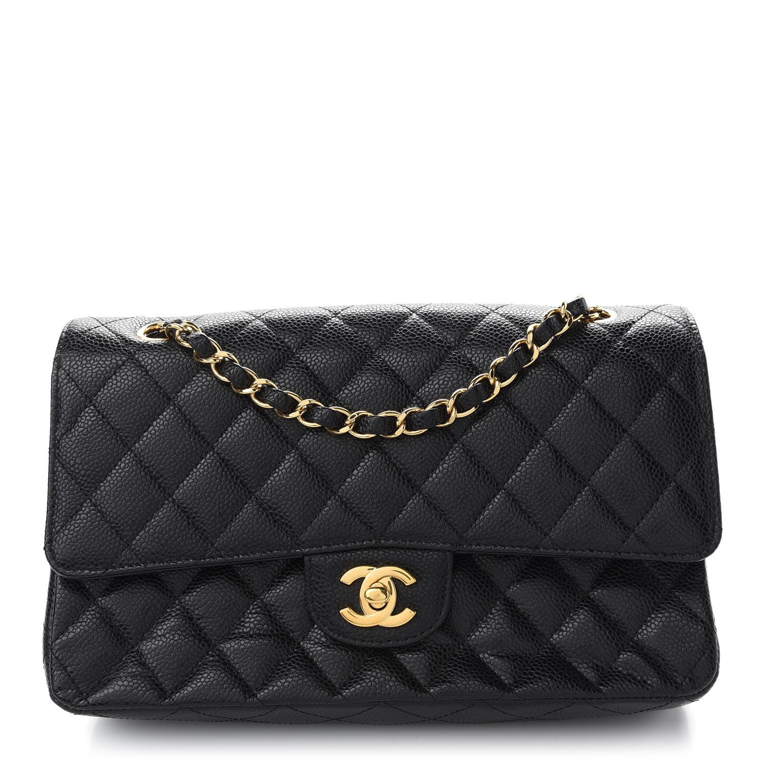 Chanel Caviar Quilted Medium Double Flap Black 1 of 9