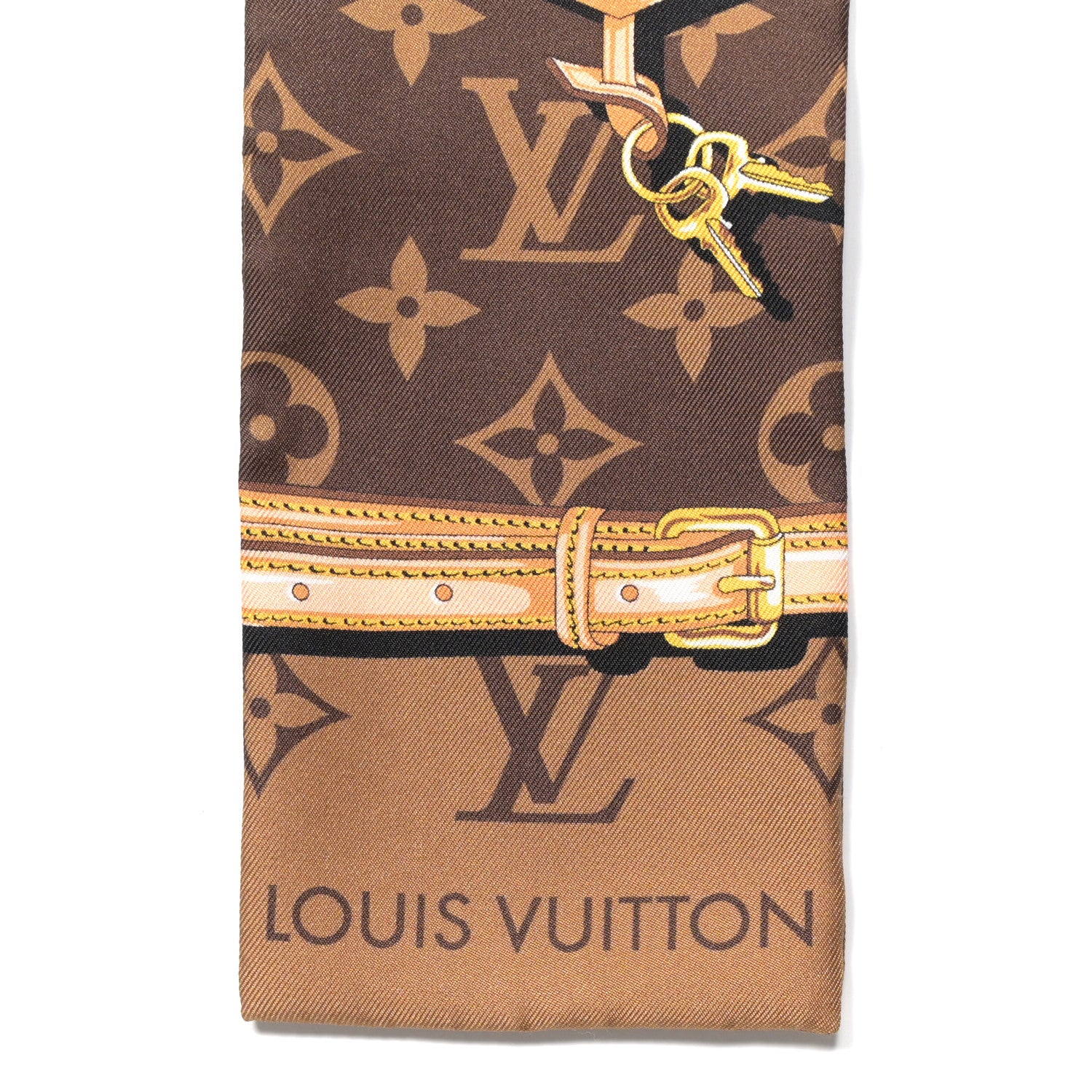 Louis Vuitton Silk Monogram Confidential Bandeau Brown 2 of 3
