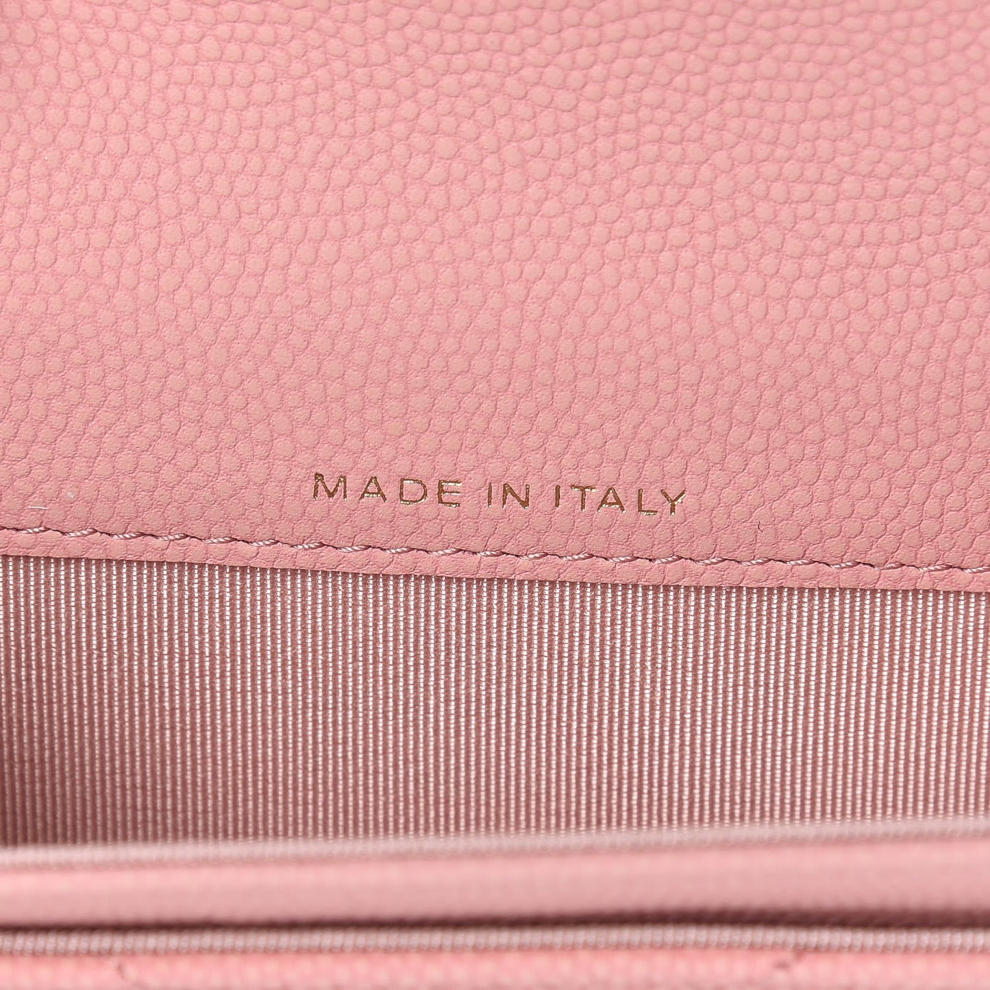 Caviar Chevron Quilted Flap Card Holder Pink