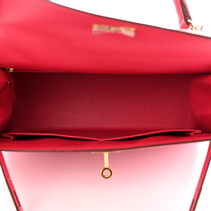 Hermes Epsom Kelly Sellier 28 Rose Extreme 5 of 11