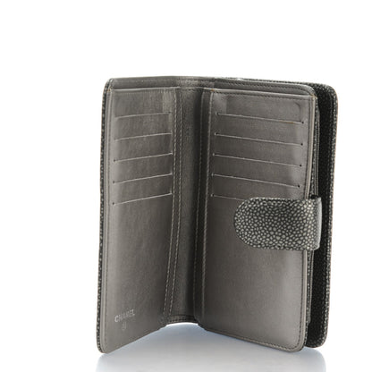 Chanel Metallic Caviar Timeless CC Zipped Pocket Wallet Dark Silver 5 of 8