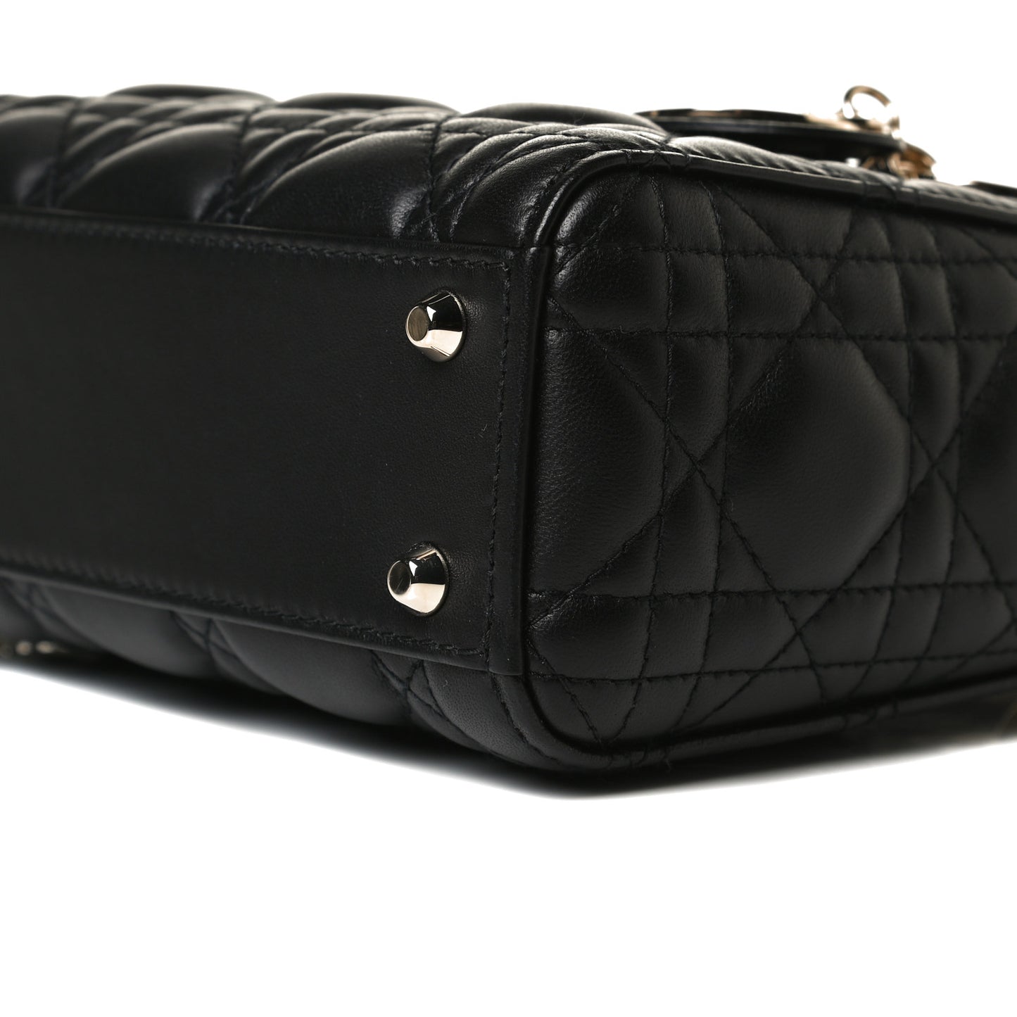 Lambskin Cannage Mini Lady Dior Black