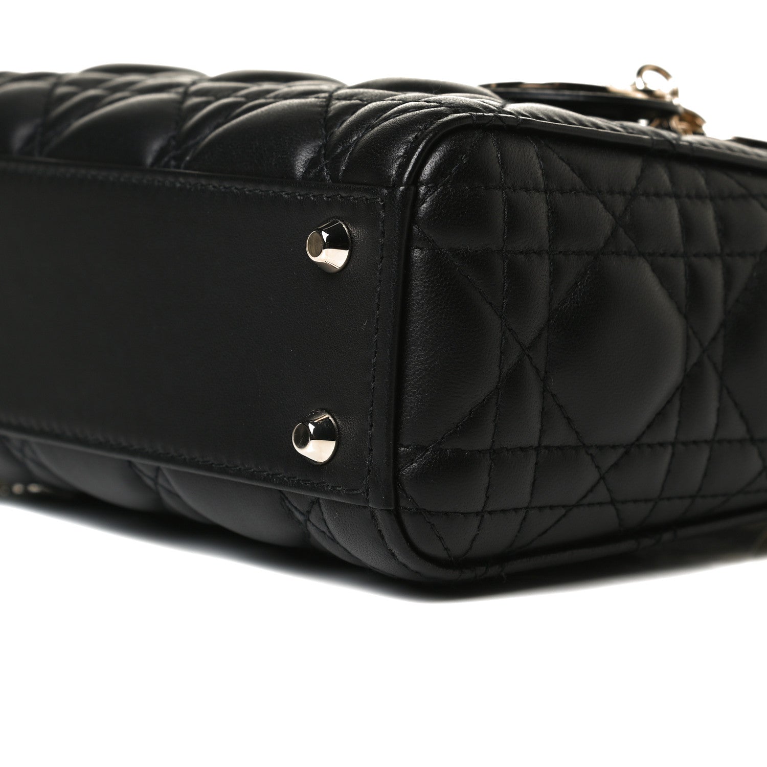 Christian Dior Lambskin Cannage Mini Lady Dior Black 10 of 14