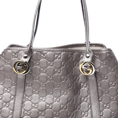 Gucci Metallic Guccissima Medium GG Twins Tote Mauve 15 of 15