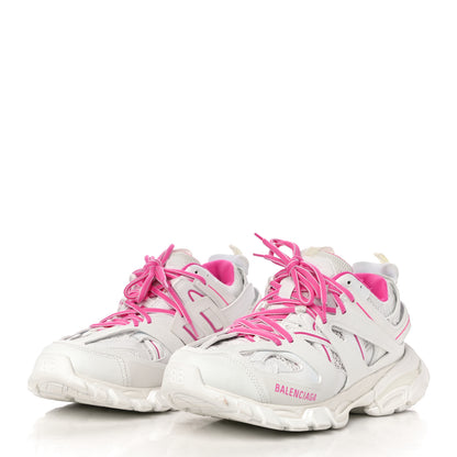 Balenciaga Mesh Rubber Bi-Color Womens Track Sneakers 39 White Fluo Pink 3 of 12