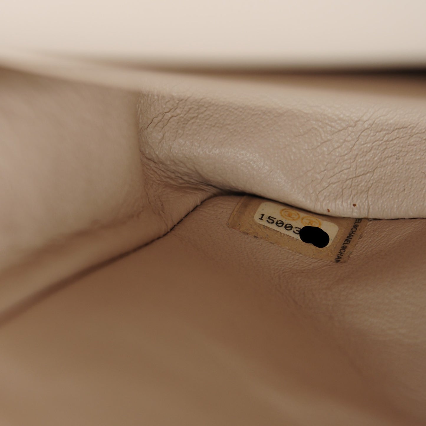 Lambskin Quilted Medium Double Flap Light Beige