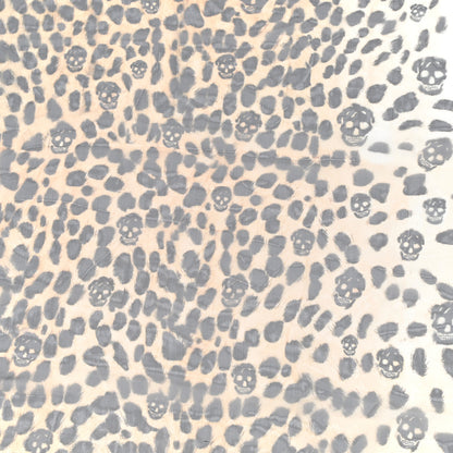 Alexander McQueen Silk Chiffon Leopard Skull Scarf Brown 2 of 4