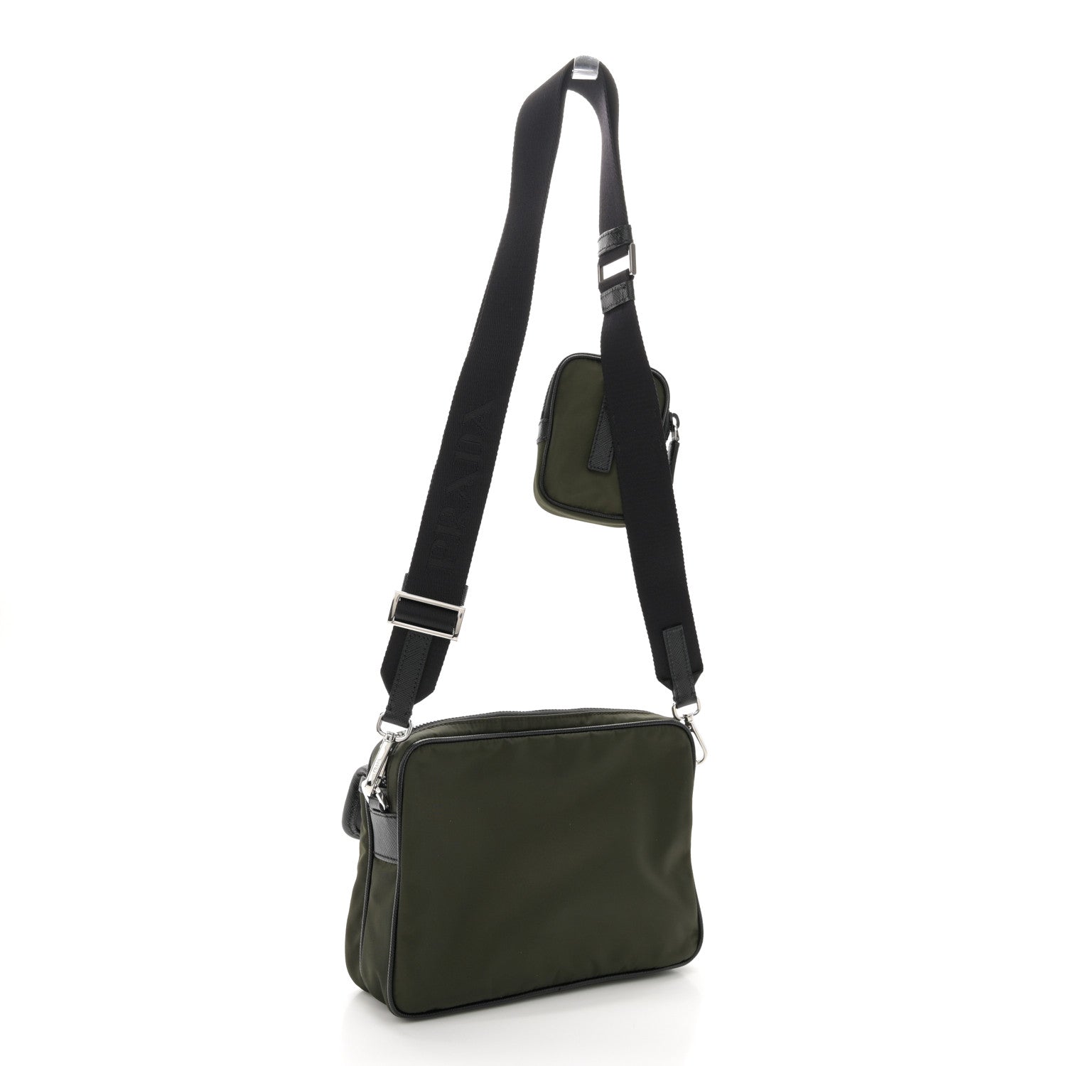 Prada Re-Nylon Saffiano Shoulder Bag Tundra 3 of 11