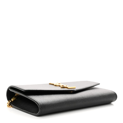 Saint Laurent Grain de Poudre Uptown Chain Wallet Black 4 of 11