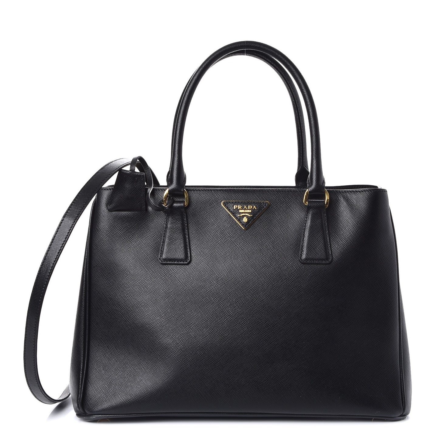 Saffiano Lux Medium Tote Nero Black